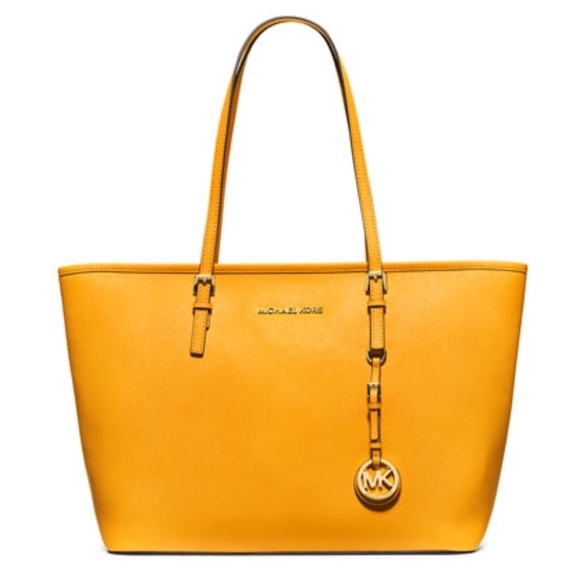 mustard yellow michael kors purse